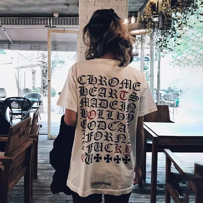 chrome hearts st. barth anchor cross print long sleeve t-shirt